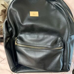 Aldo Black Backpack with Gold Details